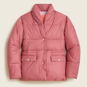 J Crew Pink Alps Signature Puffer Jacket